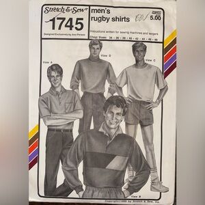 Stretch & Sew pattern 1745, Men’s Rugby Shirts